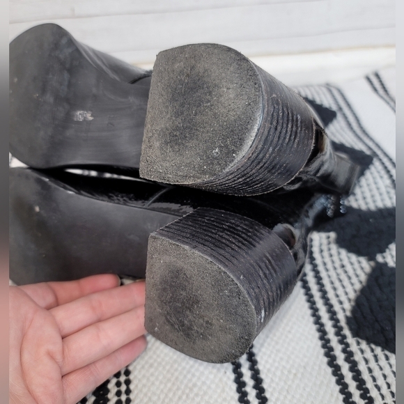 Everlane The Boss Boot Pointed Toe Block Heel in Patent Black Leather, sz 7.5 - Picture 14 of 16